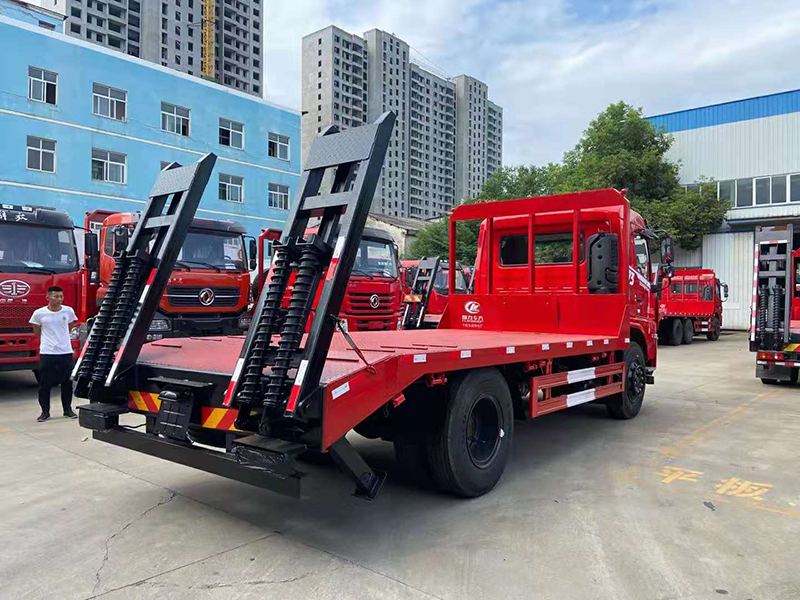 國六東風D3單橋平板運輸車